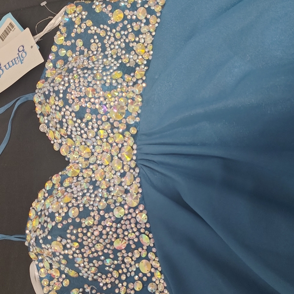 💕Blue Embellished Long Gown - Picture 1 of 8